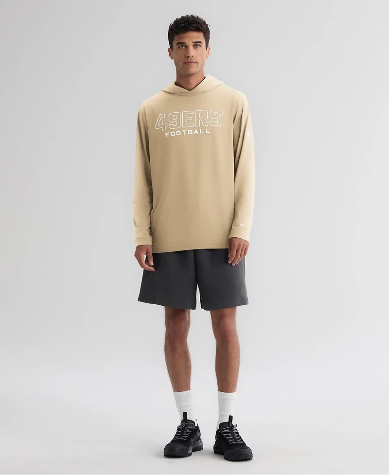 Fanatics Men's Tan San Francisco 49ers ClutchLong sleeves Hooded T-Shirt