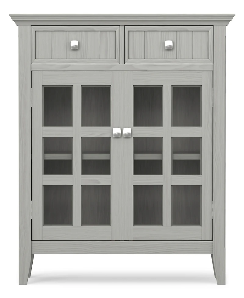 Simpli Home Acadian 36" Solid Wood Entryway Storage Cabinet