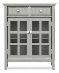 Simpli Home Acadian 36" Solid Wood Entryway Storage Cabinet
