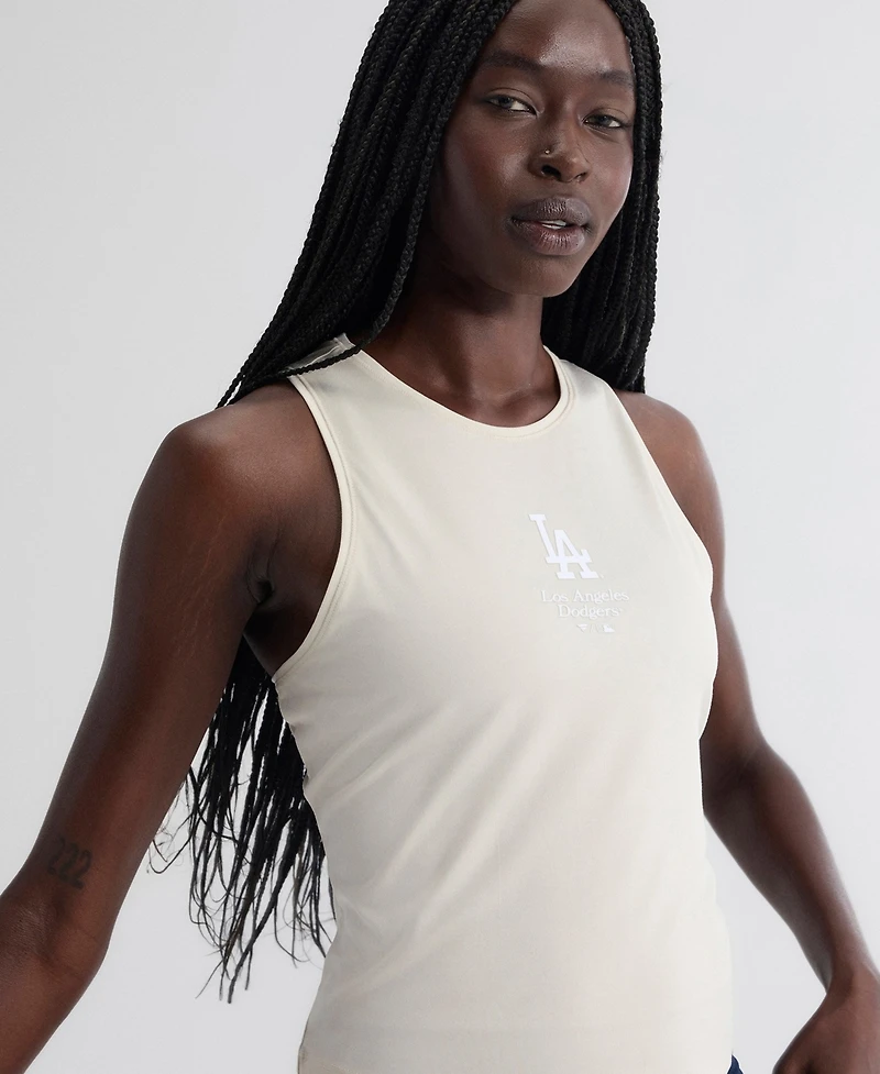 Fanatics Women's Beige Los Angeles Dodgers Clutch Tank Top