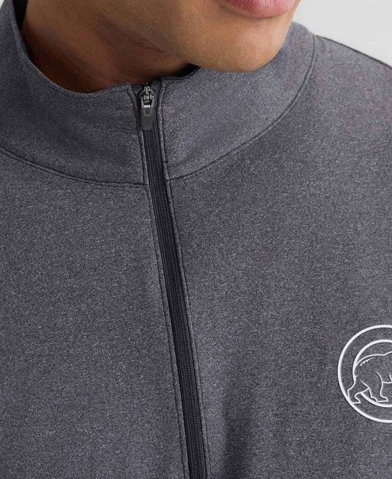 Fanatics Men's Charcoal Chicago Cubs Clutch Quarter-Zip Pullover Sweatshirt