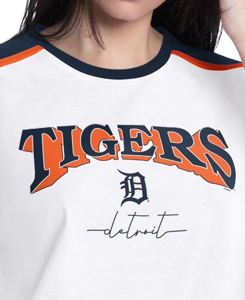 G-iii 4Her by Carl Banks Women's White Detroit Tigers First Lane Fashion T-Shirt
