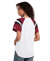 Starter Women's White Arizona Cardinals Game On Notch Neck T-Shirt