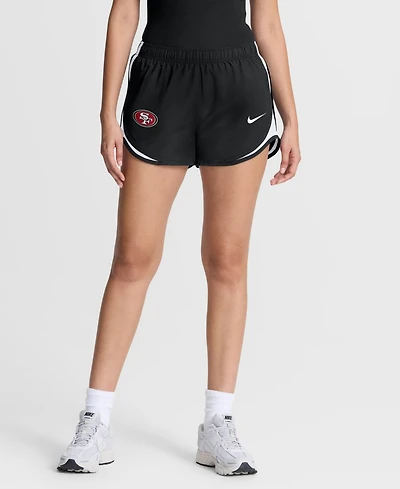 Nike Women's Black San Francisco 49ers Tempo Mid- Dri-fit Shorts