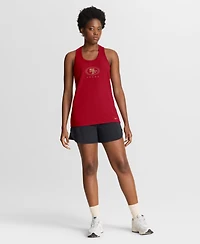 Nike Women's Scarlet San Francisco 49ers Hurry Up Tri-Blend Dri-fit Tank Top