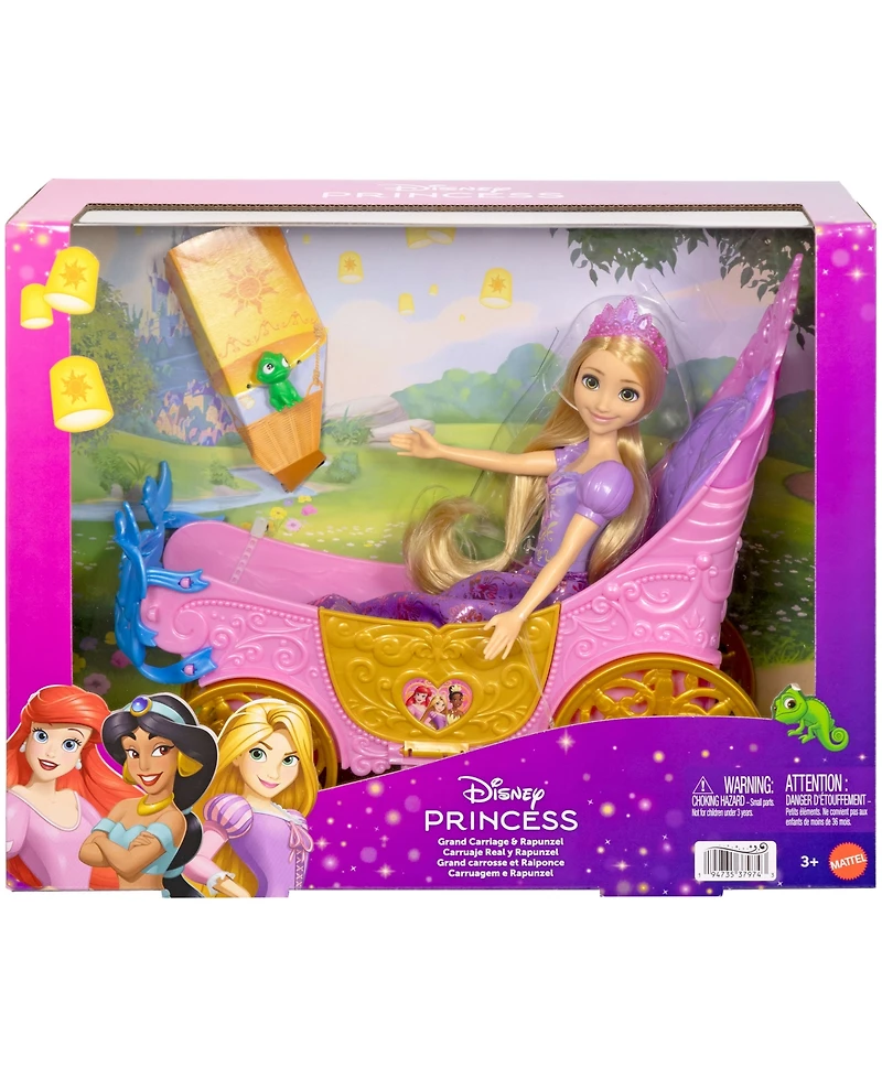 Disney Princess Rapunzel Grand Carriage Fashion Doll with Pascal, Ages 3+