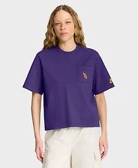 Nike Women's Purple Lsu Tigers Legacy Pocket Boxy T-Shirt
