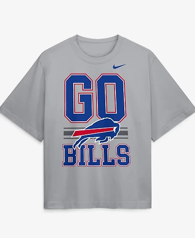 Nike Women's Gray Buffalo Bills Alternate Boxy T-Shirt