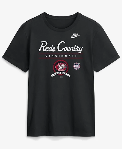 Nike Men's Black Cincinnati Reds Cooperstown Graphic T-Shirt
