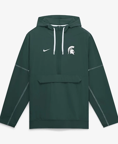 Nike Men's Green Michigan State Spartans 2026 Sideline Anorak Half-Zip Hoodie