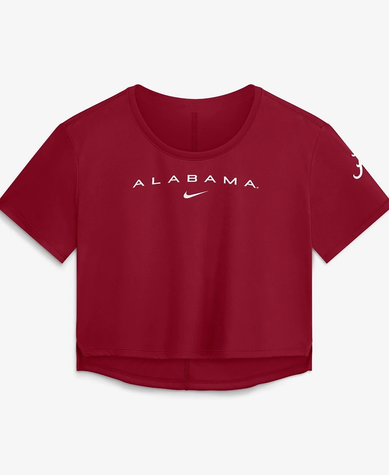 Nike Women's Crimson Alabama Tide Premium Performance Dri-fit Cropped Top