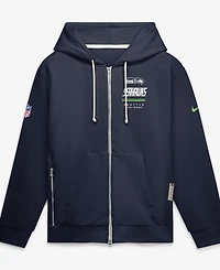 Nike Men's College Navy Seattle Seahawks Sideline Standard Issue Quarterback Scramble Dri-fit Full-Zip Hoodie
