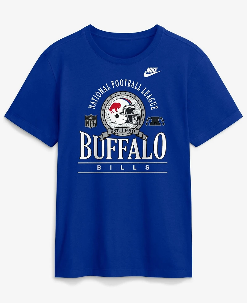 Nike Men's Royal Buffalo Bills Rewind Team Spirit Essential Cotton T-Shirt