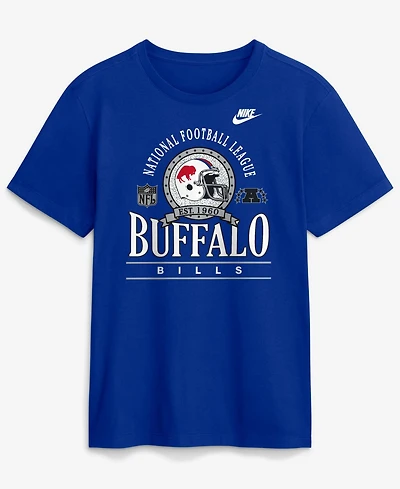 Nike Men's Royal Buffalo Bills Rewind Team Spirit Essential Cotton T-Shirt