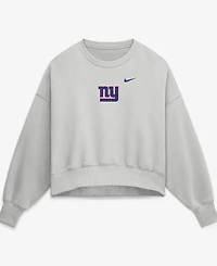 Nike Women's Gray New York Giants Oversized Primetime Phoenix Fleece Sweatshirt