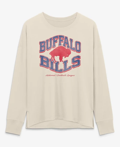 Fanatics Women's Cream Buffalo Bills Heritage LegacyLong sleeves T-Shirt