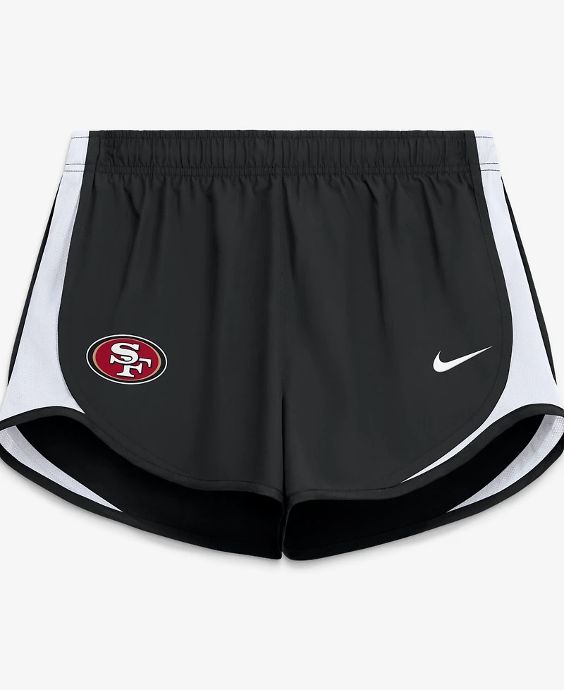Nike Women's Black San Francisco 49ers Tempo Mid- Dri-fit Shorts