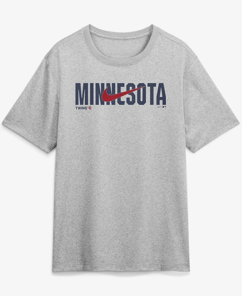 Nike Men's Heather Gray Minnesota Twins Swoosh Legend Dri-fit T-Shirt