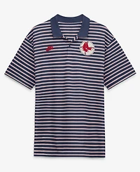 Nike Men's Navy Boston Red Sox Cooperstown Collection Dri-fit Victory Striped Polo Shirt