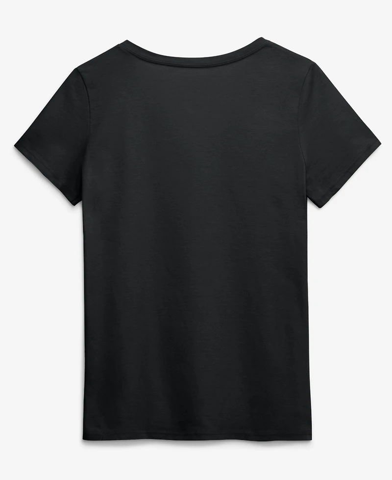 Logo Athletic Women's Black Washington Commanders Primary V-Neck T-Shirt