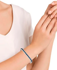 Macy's Simulated Sapphire and Cubic Zirconia Laydown Bracelet