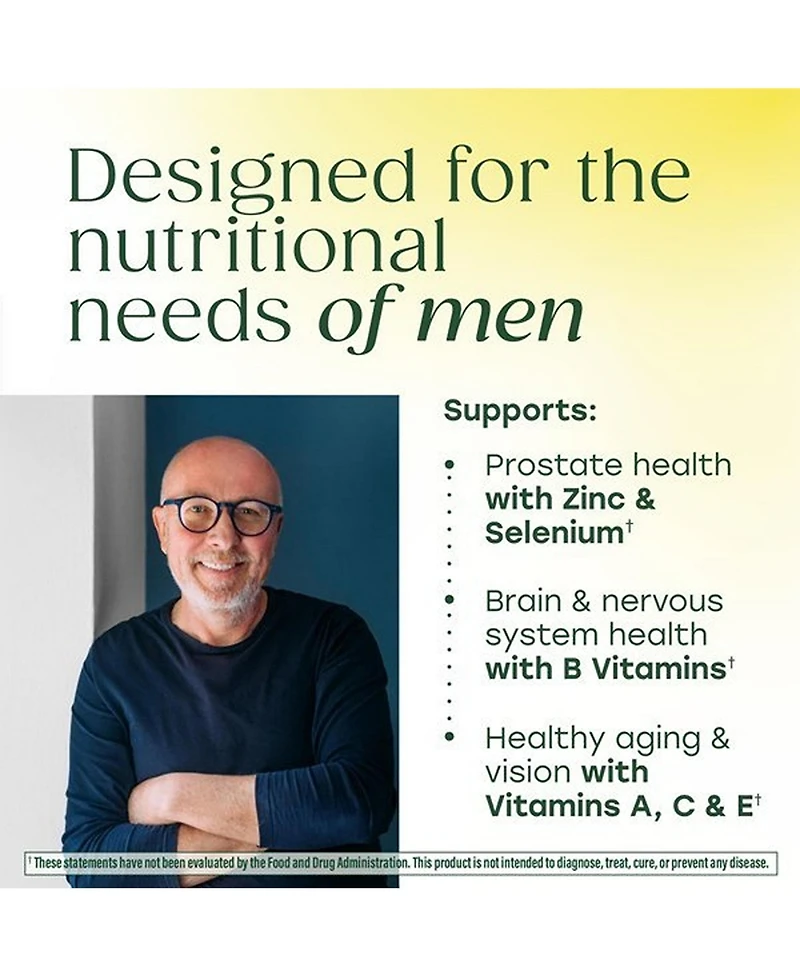 MegaFood Men's 55 Plus One Daily Multivitamin, 120 Tablets