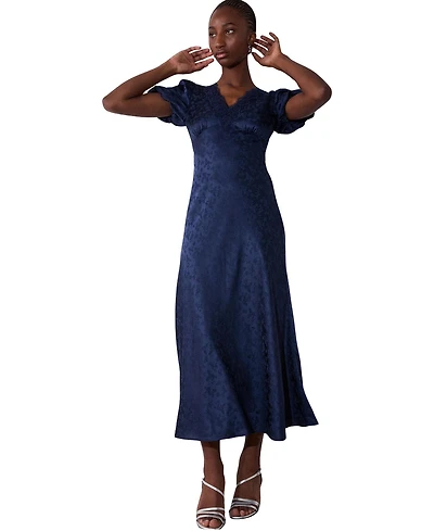 Whistles Women's Jacquard V-Neck Midi Dress