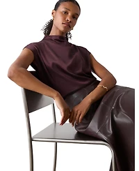 Whistles Women's Cowl Neck Halter Top