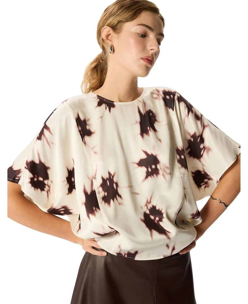 Whistles Women's Shadow Floral Viscose Blouse