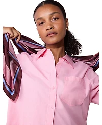 Whistles Women's Bib Detail Cotton Poplin Shirt
