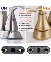 Phying 4 Inch Bathroom Faucet 2-Handle Vanity Sink Faucet with Pop-up Drain Assembly and Water Supply Hoses Modern Basin Mixer Tap for Bathroom