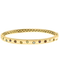 Effy Collection Multi-Gemstone (3/8 ct. t.w.) & Diamond Accent Bangle in 14k Yellow Gold Over Sterling Silver