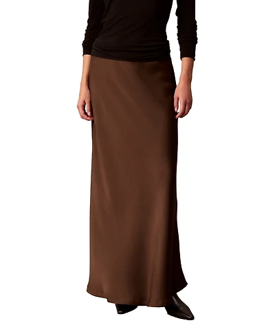 Calvin Klein Petite Pull-On Satin Maxi Skirt