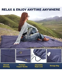 Piscifun Hooded Waterproof Windproof Fleece Stadium Blanket Portable Outdoor Wearable