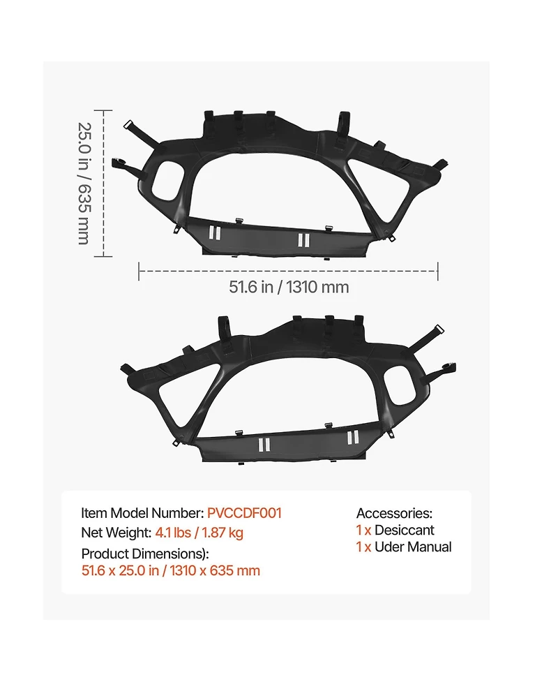 Sugift Soft Upper Door Cab Enclosure Kit for 2 Seat Side by Side Vehicles with Roll-Up Windows