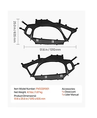 Sugift Soft Upper Door Cab Enclosure Kit for 2 Seat Side by Side Vehicles with Roll-Up Windows