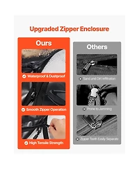 Sugift Soft Upper Door Cab Enclosure Kit for 4 Seat Side by Side Vehicles with Zippered Windows
