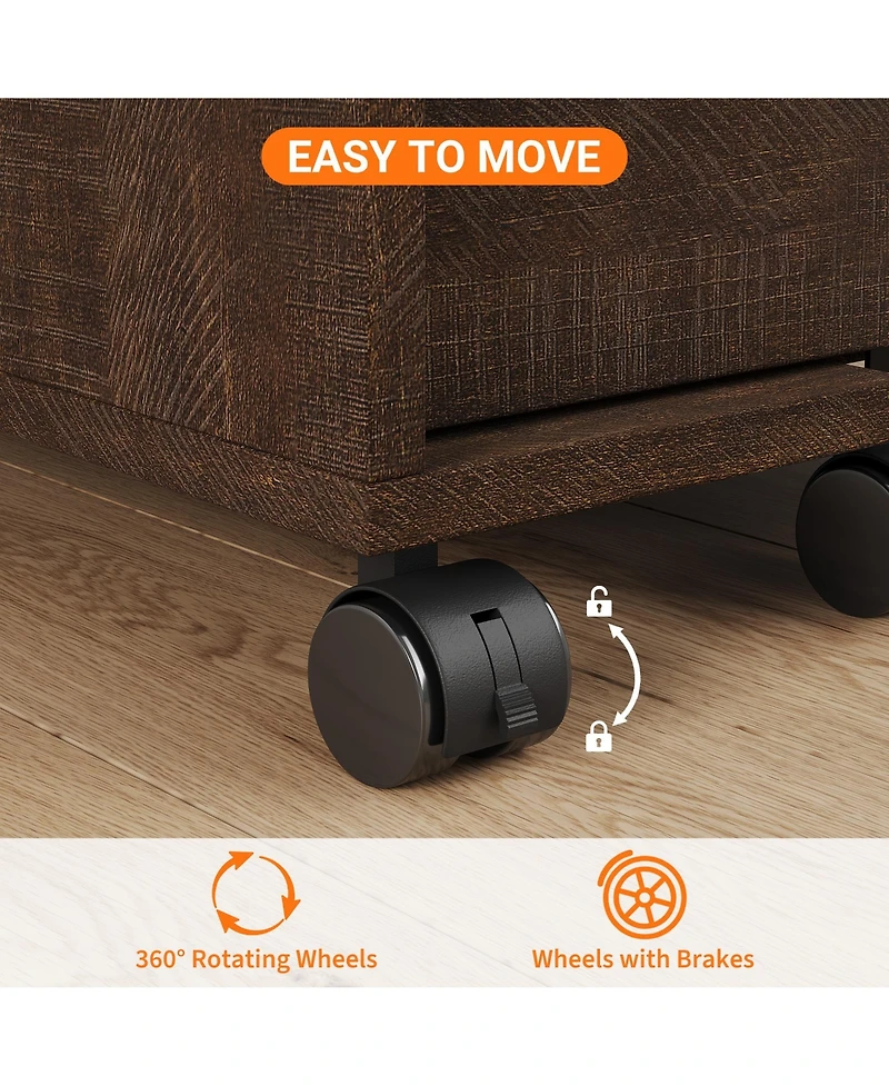 gaomon Rolling File Cabinet