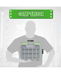 Piscifun Double Sided 34 Compartment Tool Organizer With Transparent Lid Removable Dividers For Hardware Crafts Fishing Accessories