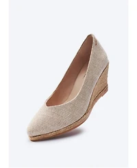 Roses Limited Edition Canvas V Cut Espadrille Wedges