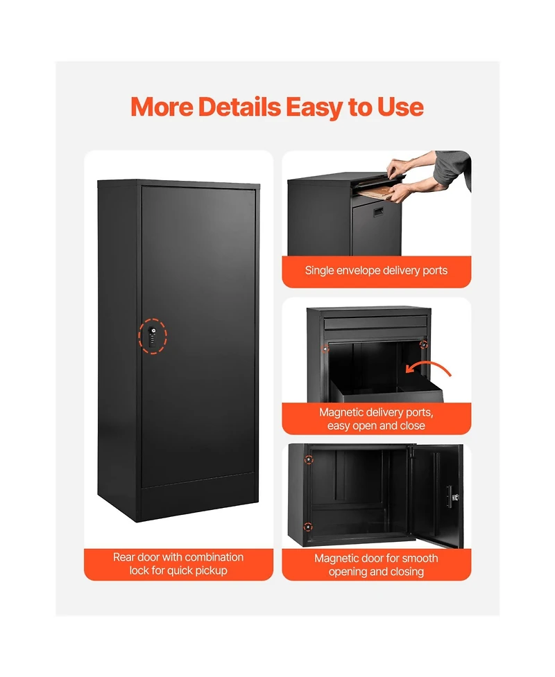 Vevor Package Delivery Boxes for Outside Anti-Theft Lockable Parcel Drop Box