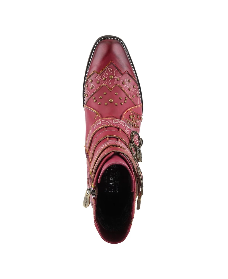 L'Artiste Women's Rodeha Bootie with Buckle Closure