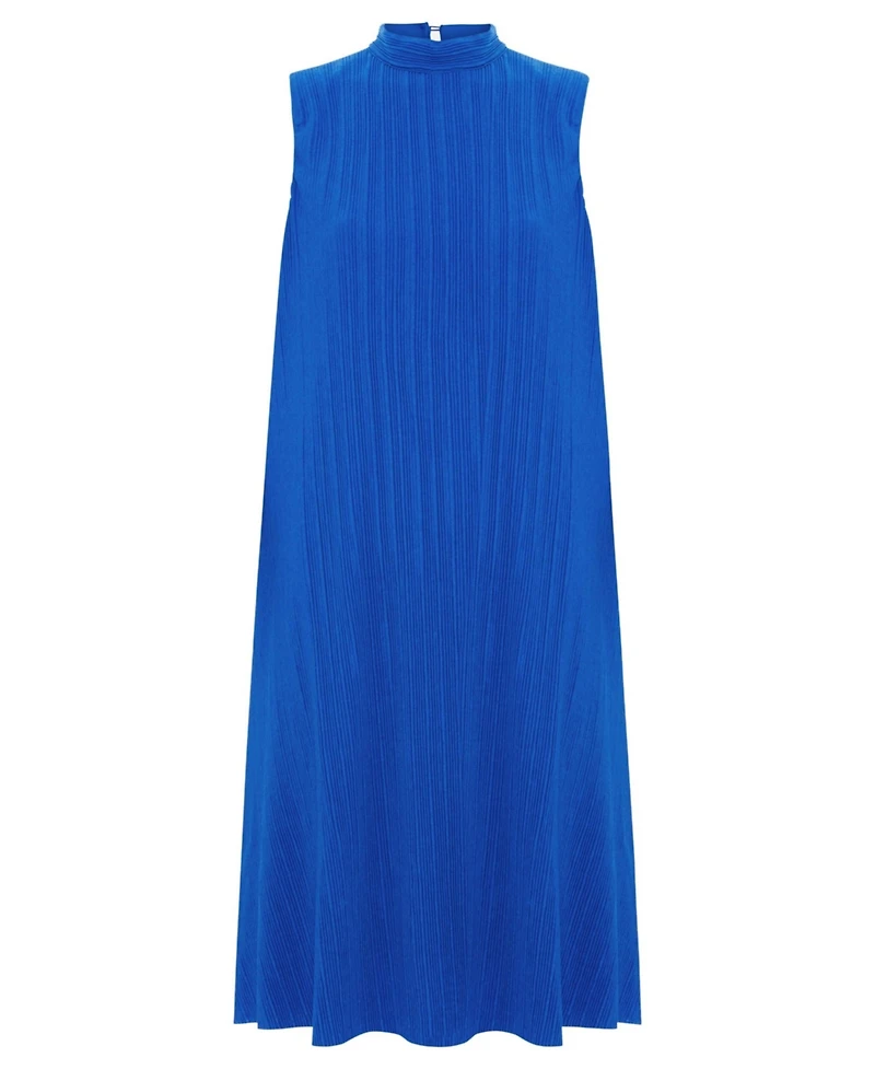 Phase Eight Women's Betsie Fine-Plisse Funnel-Neck Sleeveless Dress