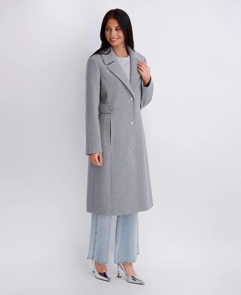 Kensie Women's Faux Wool Walker With Button Front