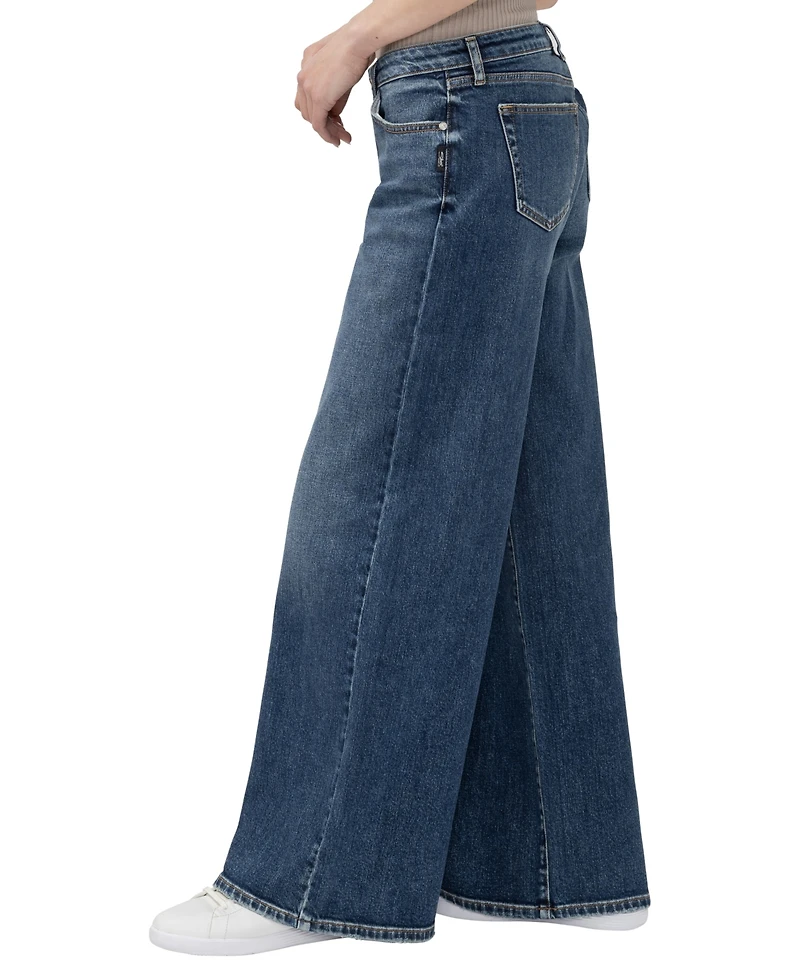 Silver Jeans Co. Women's Low 5 Baggy Wide Cotton-Blend