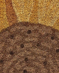 Vcny Home Sunflower Half Circle Outdoor Coir Doormat, 18" x 30"