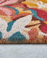 Vcny Home Floral Delight Outdoor Coir Doormat, 18" x 30"