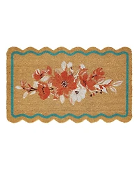 Vcny Home Flowers Shape Outdoor Coir Doormat, 18" x 30"