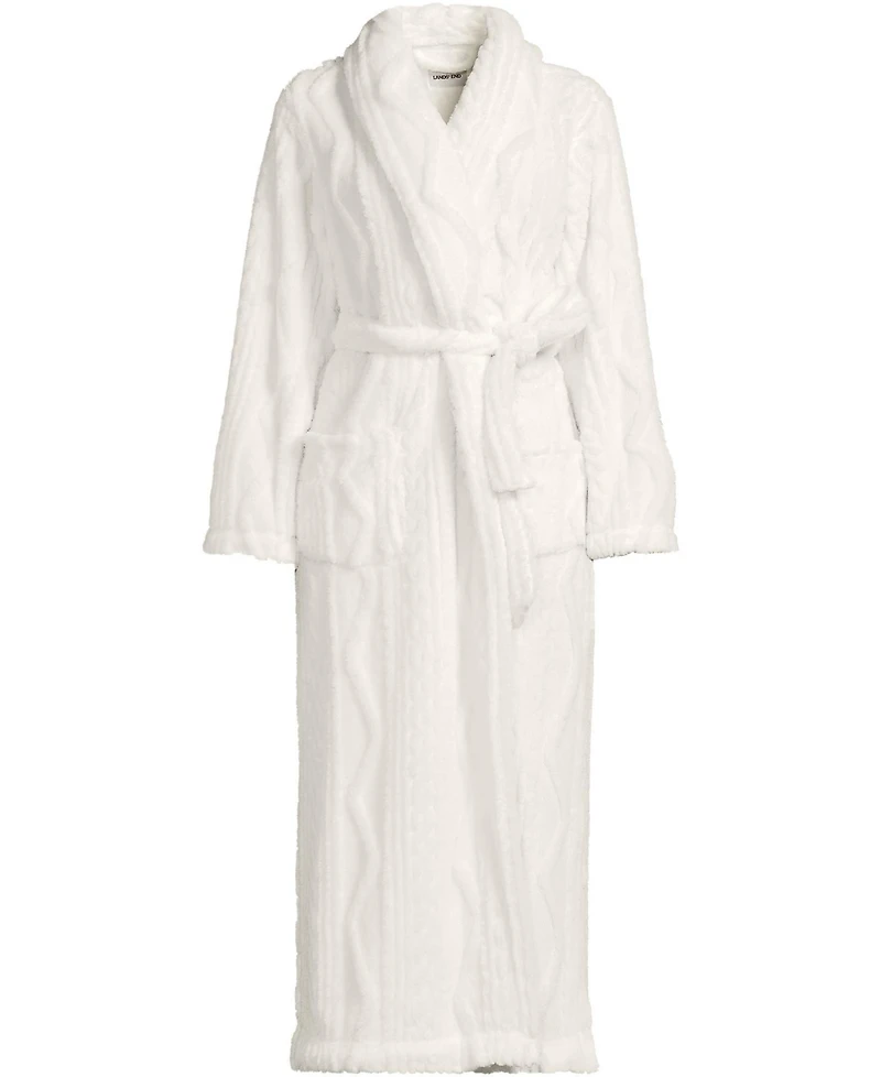 Lands' End Women's Cozy Cable Robe