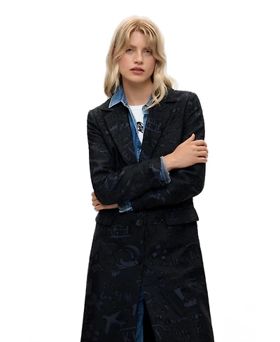 Desigual Women's Midi Printed Coat